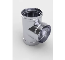 Тройник 90° d115 мм нерж. 0,8 мм AISI304