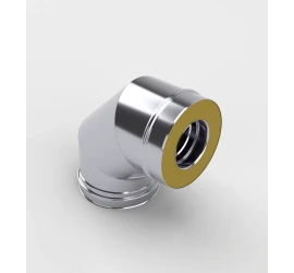 Отвод 90° сэндвич d120/220 мм нерж. 0,5/0,5 мм AISI316/AISI430