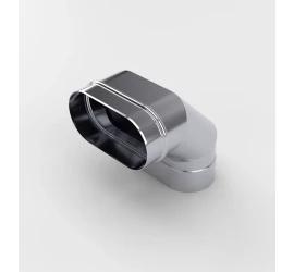 Отвод 90° овальный d100*200 мм 0,5 мм AISI304
