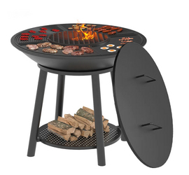 Гриль чугунный Fantastic Grill Везувий Ø 1000 Престиж (чаша+подставка престиж+плита Gurman Ø1000+крышка)